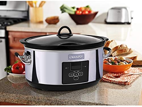 Crock-Pot 7 Quart Programmable Slow Cooker – Polished Platinum - 628J
