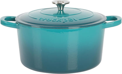 Crock-Pot 3 Quart Enameled Cast Iron Dutch Oven – Aqua - 1MTB