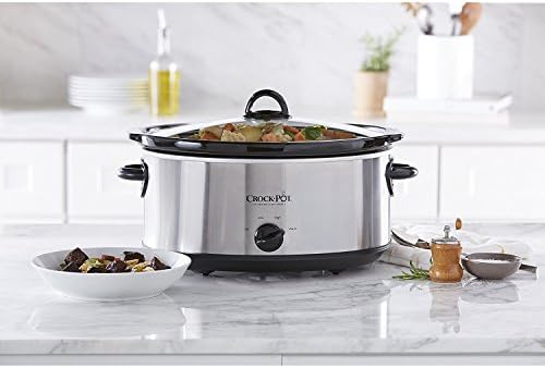Crock-Pot 7 Quart Oval Manual Slow Cooker – Stainless Steel - J4XH