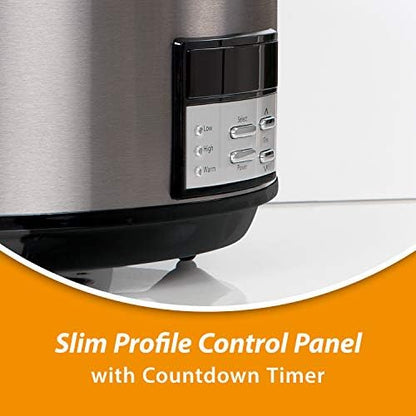 Crock-Pot 8 Quart Programmable Slow Cooker with Auto Warm - F33O