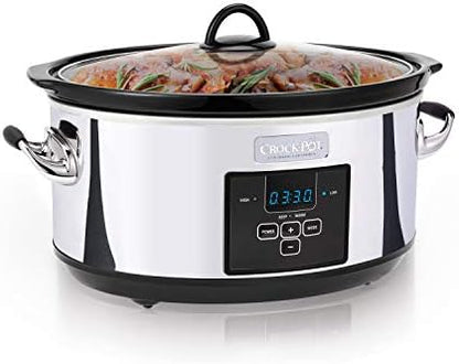 Crock-Pot 7 Quart Programmable Slow Cooker – Polished Platinum - 628J
