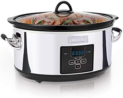 Crock-Pot 7 Quart Programmable Slow Cooker – Polished Platinum - 628J