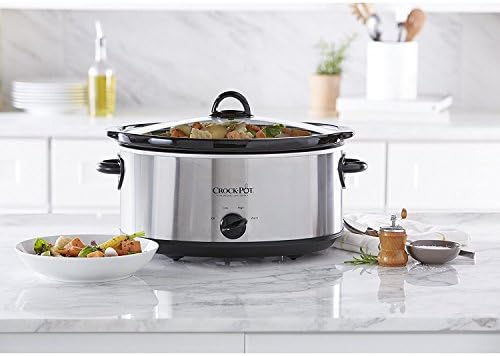 Crock-Pot 7 Quart Oval Manual Slow Cooker – Stainless Steel - J4XH