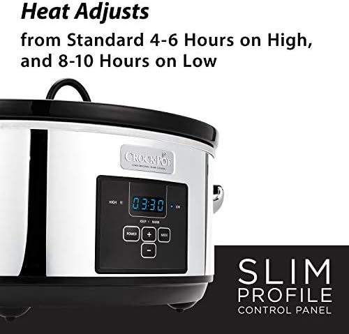 Crock-Pot 7 Quart Programmable Slow Cooker – Polished Platinum - 628J