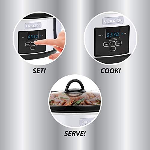 Crock-Pot 7 Quart Programmable Slow Cooker – Polished Platinum - 628J
