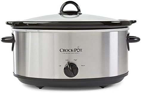 Crock-Pot 7 Quart Oval Manual Slow Cooker – Stainless Steel - J4XH