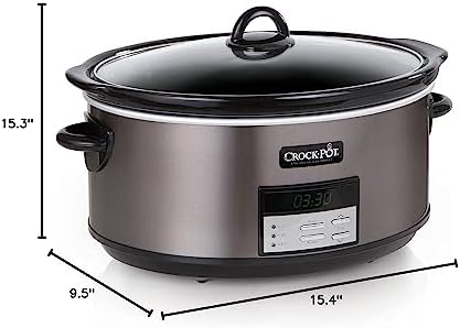 Crock-Pot 8 Quart Programmable Slow Cooker with Auto Warm - F33O