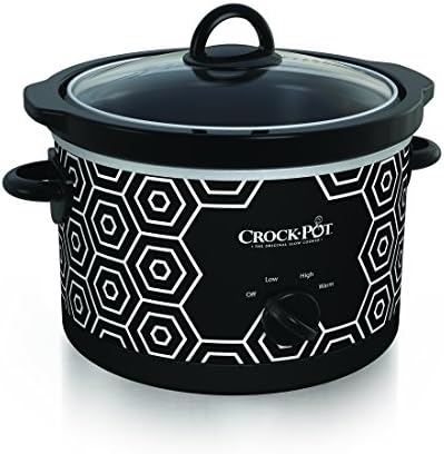 Crock-Pot 4.5 Quart Portable Slow Cooker – Black & White - FQB1