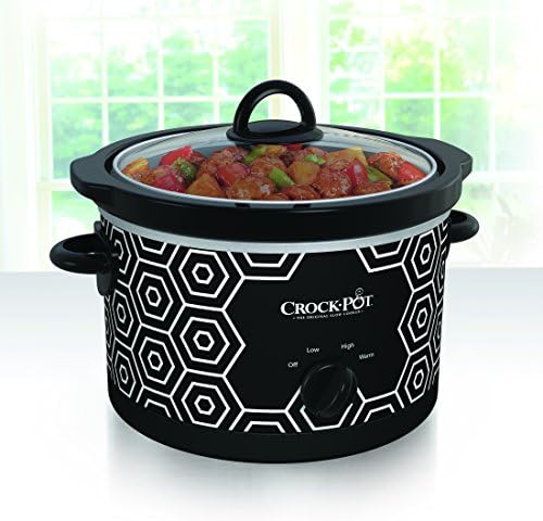 Crock-Pot 4.5 Quart Portable Slow Cooker – Black & White - FQB1