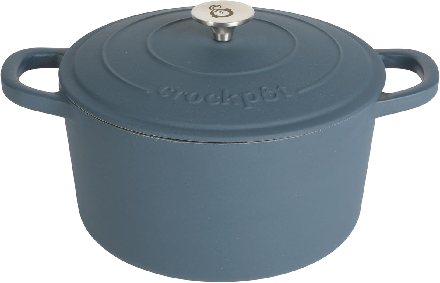 Crock-Pot 3 Quart Enameled Cast Iron Dutch Oven – Aqua - 1MTB