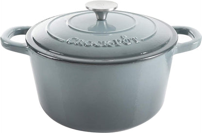 Crock-Pot 3 Quart Enameled Cast Iron Dutch Oven – Aqua - 1MTB