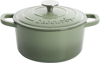 Crock-Pot 3 Quart Enameled Cast Iron Dutch Oven – Aqua - 1MTB